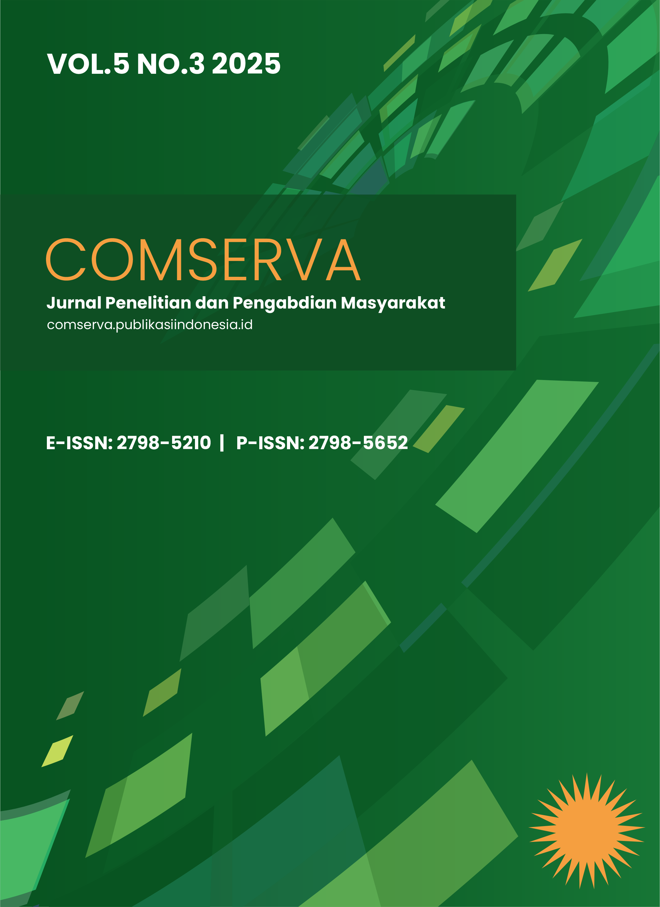 					View Vol. 5 No. 3 (2025): COMSERVA: Jurnal Penelitian dan Pengabdian Masyarakat
				
