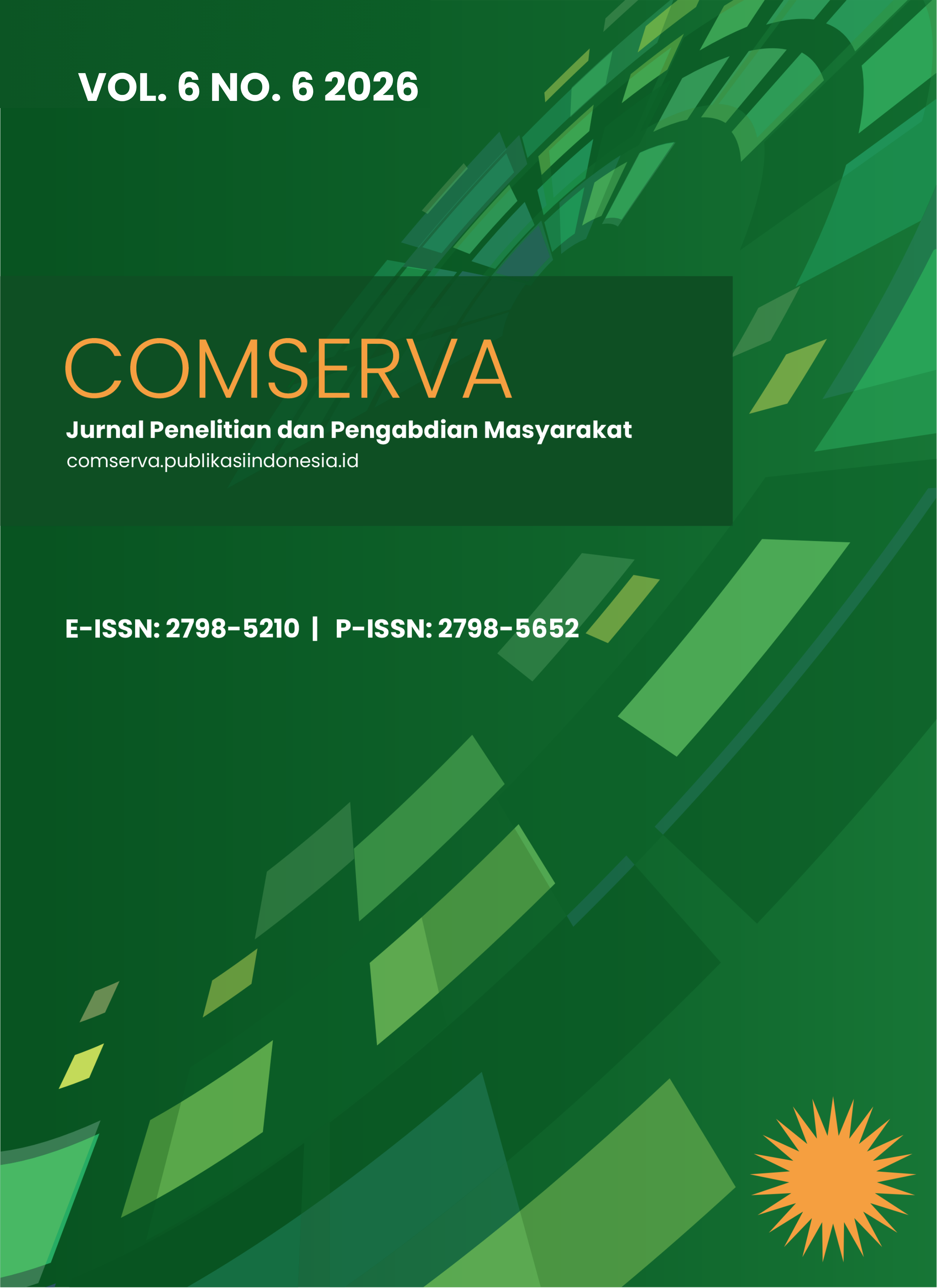 								View Vol. 6 No. 6 (2026): COMSERVA:  Jurnal Penelitian dan Pengabdian Masyarakat
							